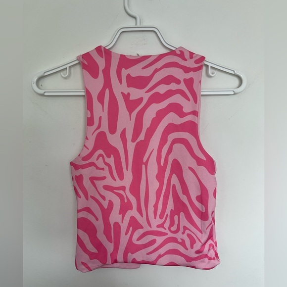 NWT Don’t call me jennyfer Vibrant Pink Zebra Tank Top SIZE XS - Picture 5 of 5